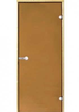 Dvere do sauny HARVIA 9x19, bronzové, 890x1890 mm, borovica
