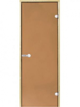 Dvere do sauny HARVIA 7x19, bronzové, 690x1890 mm, osika
