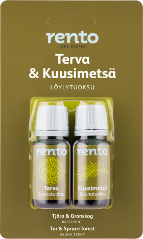 2.akosť: Saunové esencia Rent - set Vyúdená breza + Smrekový les, 2x10 ml