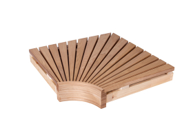 2.akosť: Lavica hotová - rohový modul 790x790 osika THERMOWOOD