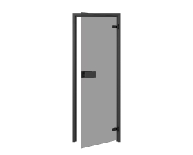 2.akosť: Klasické dvere do fínskej sauny 690x1890 mm, sivé, čierne