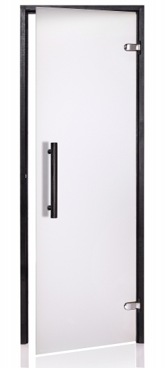 Dvere saunové "A" 9x19 Satin 890x1890 mm Black