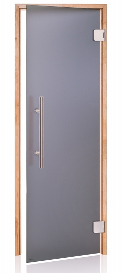 Dvere saunové "A" Premium 8x20 Satin Grey 790x1990 mm Jelša