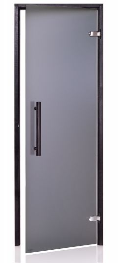 Dvere saunové "A" 8x20 Satin Grey 790x1990 mm Black