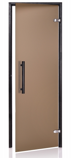 Dvere saunové "A" 7x19 Satin Bronze 690x1890 mm Black