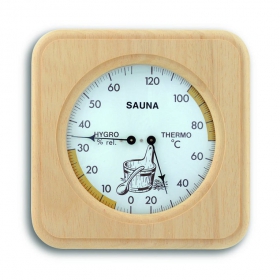 Teplomer s vlhkomerom do sauny, štvorcový