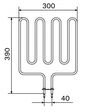 Vykurovacie teleso, špirála pre saunové kachle KIP, KV, M60, V60E, CS, KV, 2000W