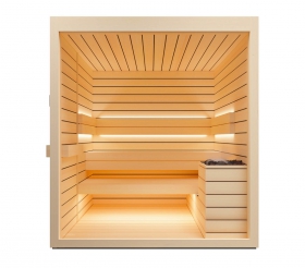Fínska sauna Auroom LUMINA 150x180 osika/jelša