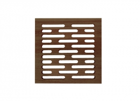Drevená ventilačná mriežka 150x150mm, červený céder