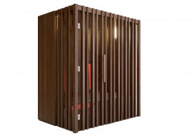 Infrasauna Auroom Irradia 120x180 dark thermowood jelša