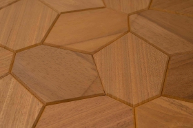 Dekoratívny saunový obklad HEXAGON, abachi thermowood 432x373mm