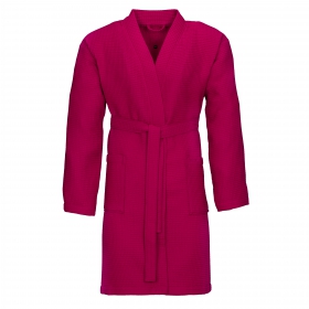 Vaflový župan VOSSEN do sauny, CRANBERRY, unisex - vel. S