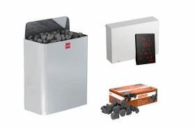 Set kachle Harvia The Wall E 6kW s reguláciou Xenio a kamene