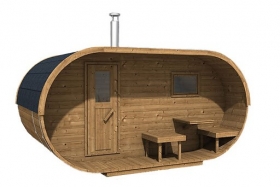 Oválna sauna 240 BOROVICA THERMO, zmontovaná