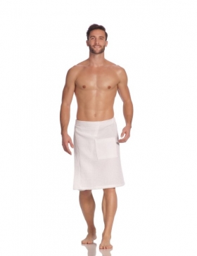 Kilt do sauny VOSSEN EVO LUXORIA pánsky - BIELA