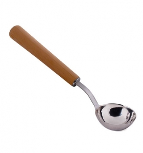 Nerezová naberačka SENTIOTEC - 40 cm, céder