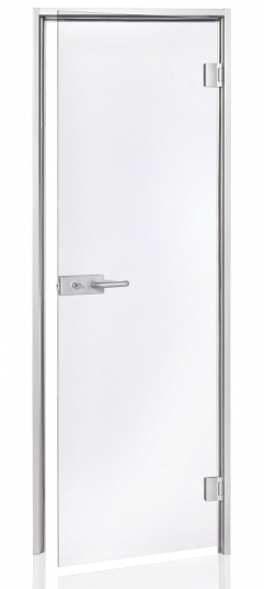 Celosklenené dvere DORADO 9x21, ALU rám, Clear, WC zámok
