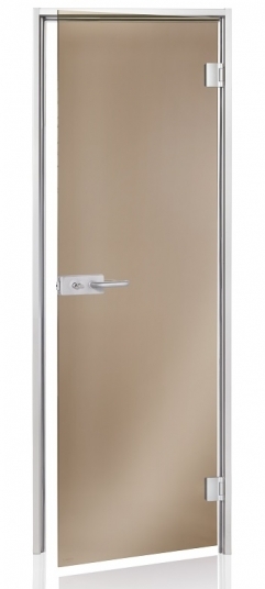 Celosklenené dvere DORADO 9x21, ALU rám, Bronze, WC zámok