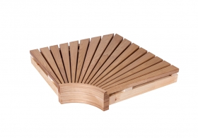 Lavica hotová - rohový modul 790x790 osika THERMOWOOD