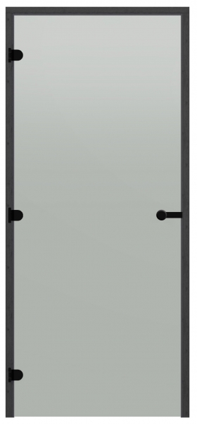 Dvere do sauny HARVIA 9x21, satinované 890x2090 mm, borovica, čierny rám