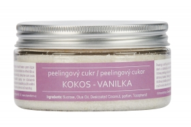 Peelingový cukor - Kokos / Vanilka, 225g