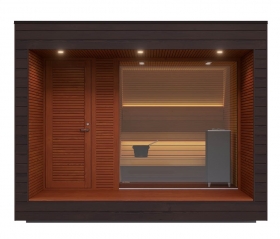 Vonkajšia sauna Auroom Natura 350x350cm, pravá