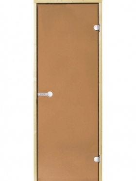 Dvere do sauny HARVIA 8x19, bronzové, 790x1890 mm, borovica