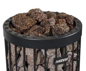 Dekoratívne saunové kamene HARVIA, veľ. 5-10 cm, 10kg, červená žula