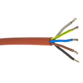 Silikónový kábel SIHF 5x0,5 mm pre RGBW a RGB LED pásikov a svetiel v saune