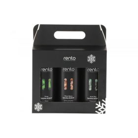 Darčekový set saunových aróm Rento 3x400ml - Vianočné korenie, lesný vánok a arktická borovica