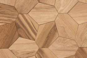 Dekoratívny saunový obklad HEXAGON, dub 432x373mm