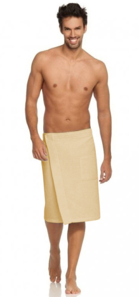 Vaflový kilt NordicSPA 80x150cm - pánsky, béžový