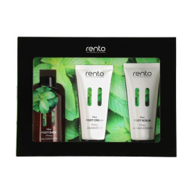 Darčekový set kúpeľ na nohy 200ml, Krém na nohy 200ml, peeling na nohy 200ml (mäta a eukalyptus)