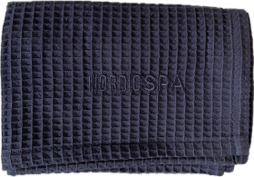 Vaflový uterák do sauny NordicSPA - TMAVO MODRÝ, 50x100cm