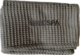 Vaflový uterák do sauny NordicSPA - ŠEDÝ, 50x100cm