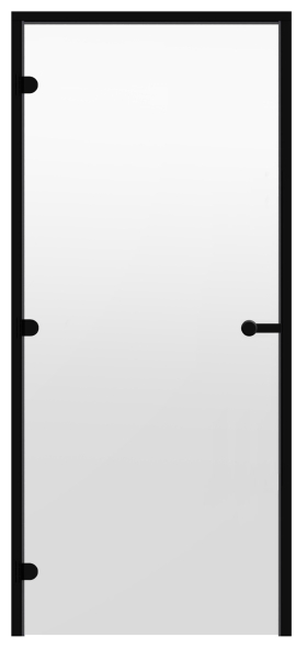 2.akosť: Dvere do parnej sauny ALU HARVIA 8x21, číre 790x2090 mm, čierny rám