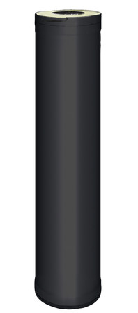 2.akosť: Predĺženie pre komín dvojplášťové 1000 mm, lakovaná oceľ, black