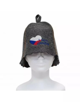 Klobúk do sauny vlnený - s výšívkou „I love czechia“