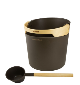 Set vedro s naberačkou Harvia Helmi - čierna čokoláda