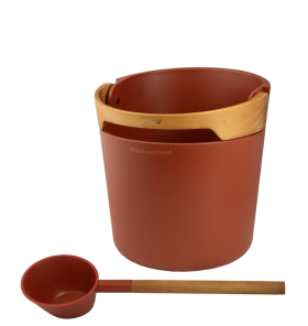 Set vedro s naberačkou Harvia Helmi – terakota