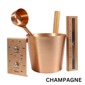 Set saunových doplnkov - champagne