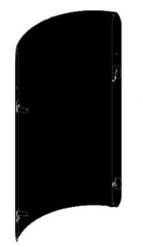 2.akosť: Ochranný štít pre kachle Legend 520x1000x125 mm, bočné