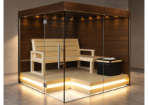 Finska sauna VITRIUM GLASS 2200x2200